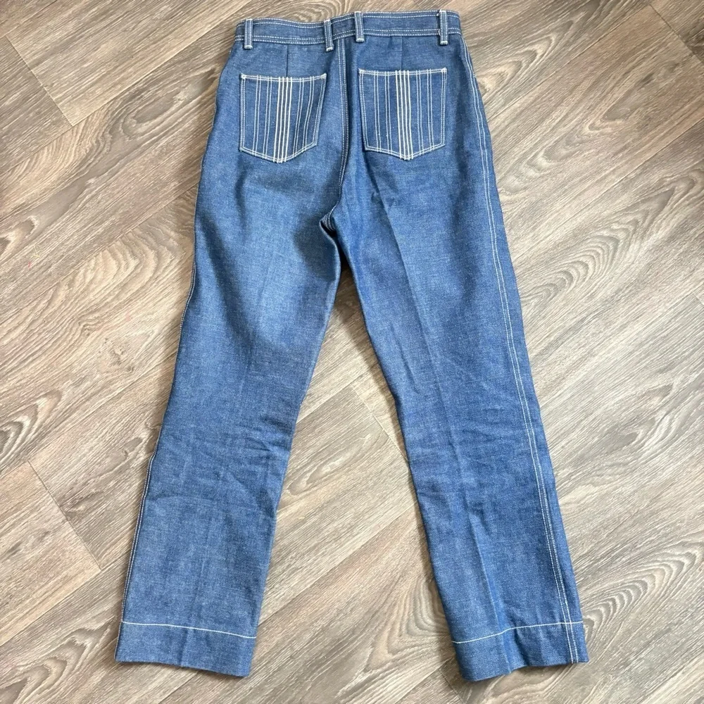NWOT Tory Burch Runway Cropped Straight Leg Denim Jeans Size 27